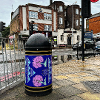 Fore Street Bins Design Flower and Triangle Patterns